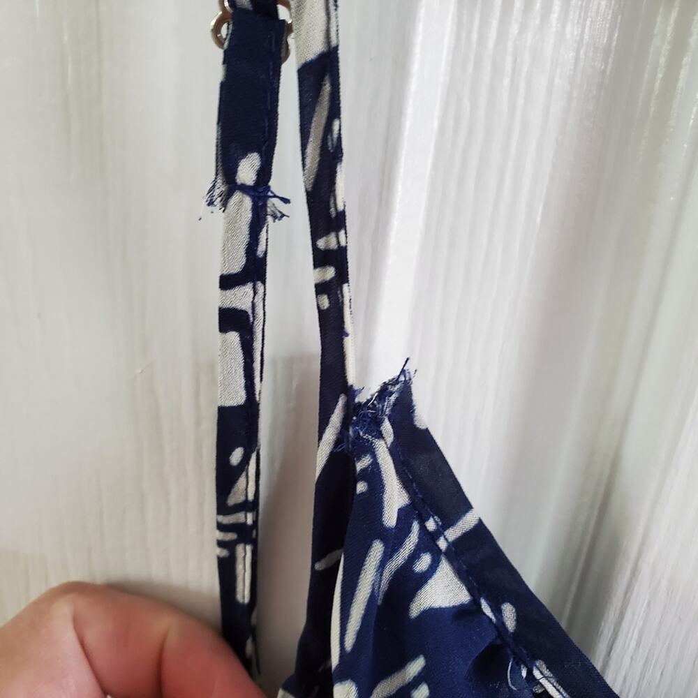 One Clothing Blue and White Spaghetti Strap Sundress. #SW - Picture 5 of 6